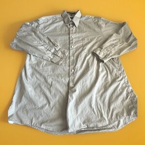 DKNY Long Sleeve Formal Button Up Shirt Beige Men's Size XL 17.5 34/35 Adult Men